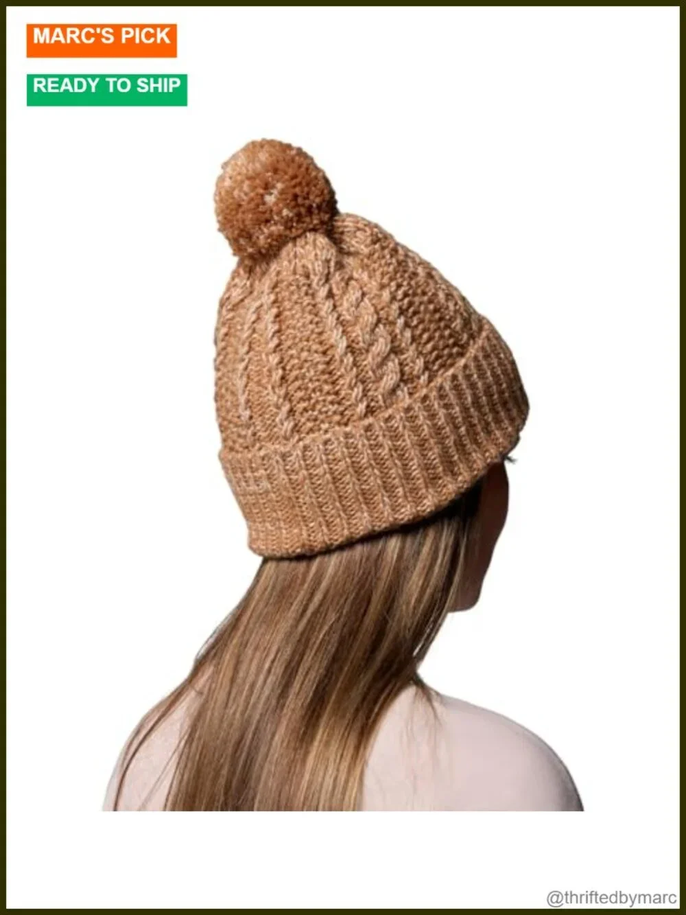 Cozy Fleece Lined Knit Beanie with Pom-Pom